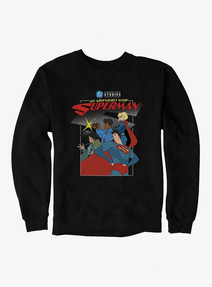 DC My Adventures With Superman Posing Group Sweatshirt