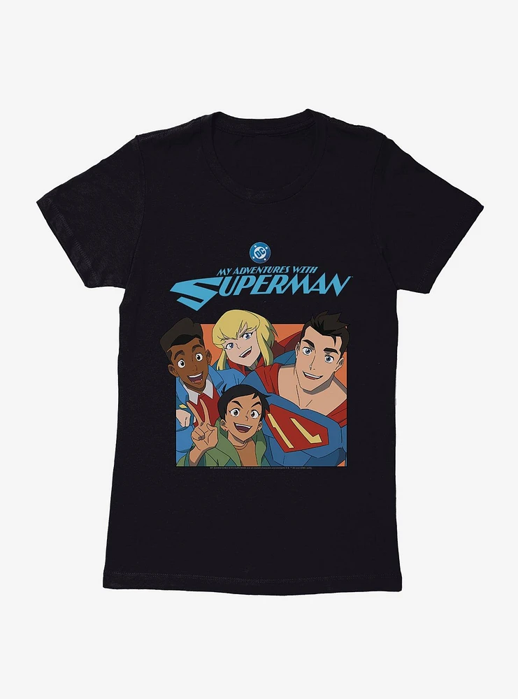 DC My Adventures With Superman Group Womens T-Shirt