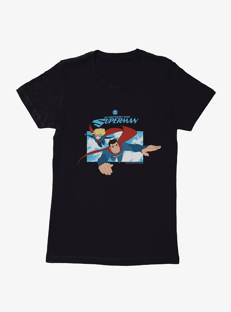 DC My Adventures With Superman & Supergirl Womens T-Shirt
