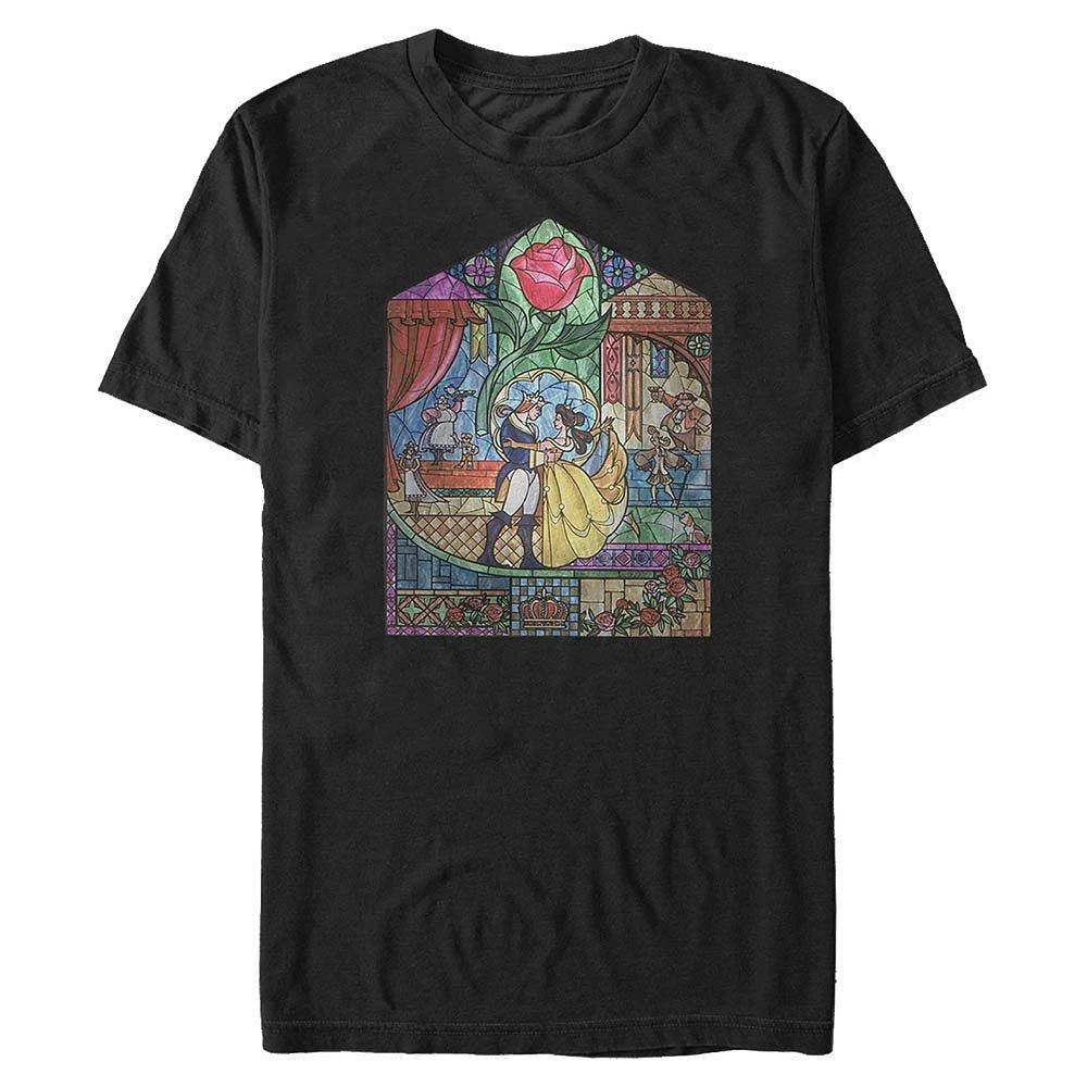Disney Beauty And The Beast Stained Glass Big & Tall T-Shirt
