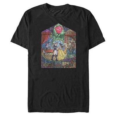 Disney Beauty And The Beast Stained Glass Big & Tall T-Shirt