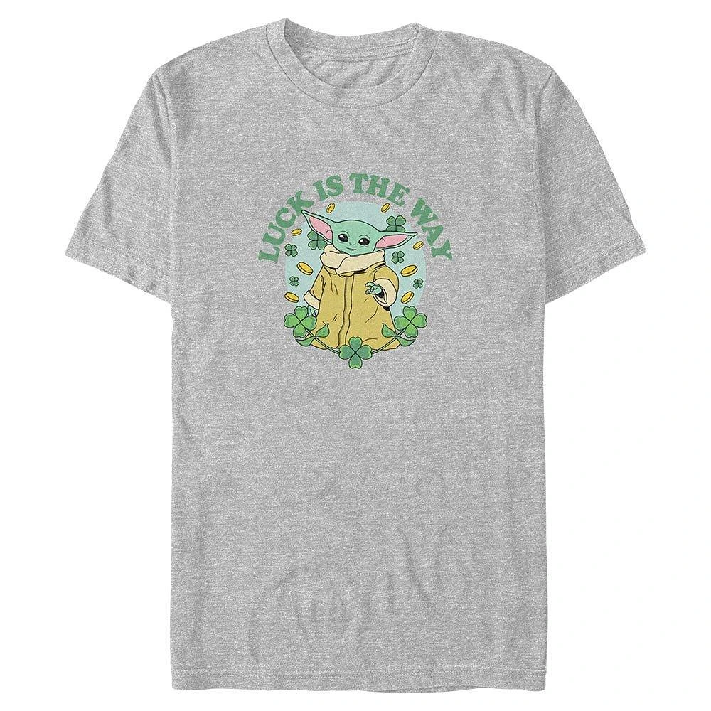 Star Wars The Mandalorian Grogu Luck Way Big & Tall T-Shirt