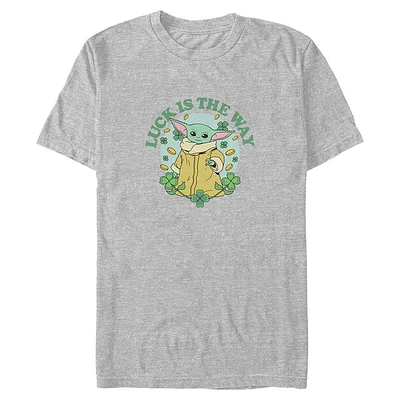 Star Wars The Mandalorian Grogu Luck Way Big & Tall T-Shirt