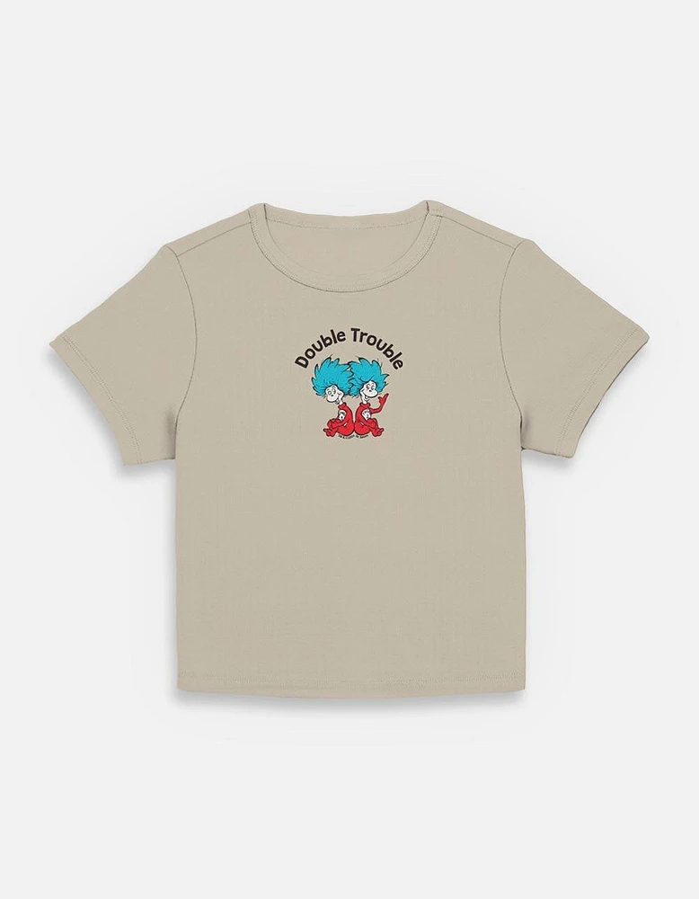Dr. Seuss Cat The Hat Double Trouble Thing 1 & 2 Womens Baby T-Shirt