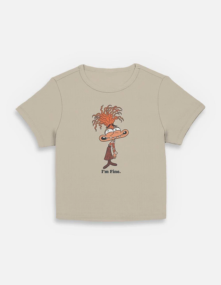 Disney Pixar Inside Out 2 Anxiety I'm Fine Womens Baby T-Shirt
