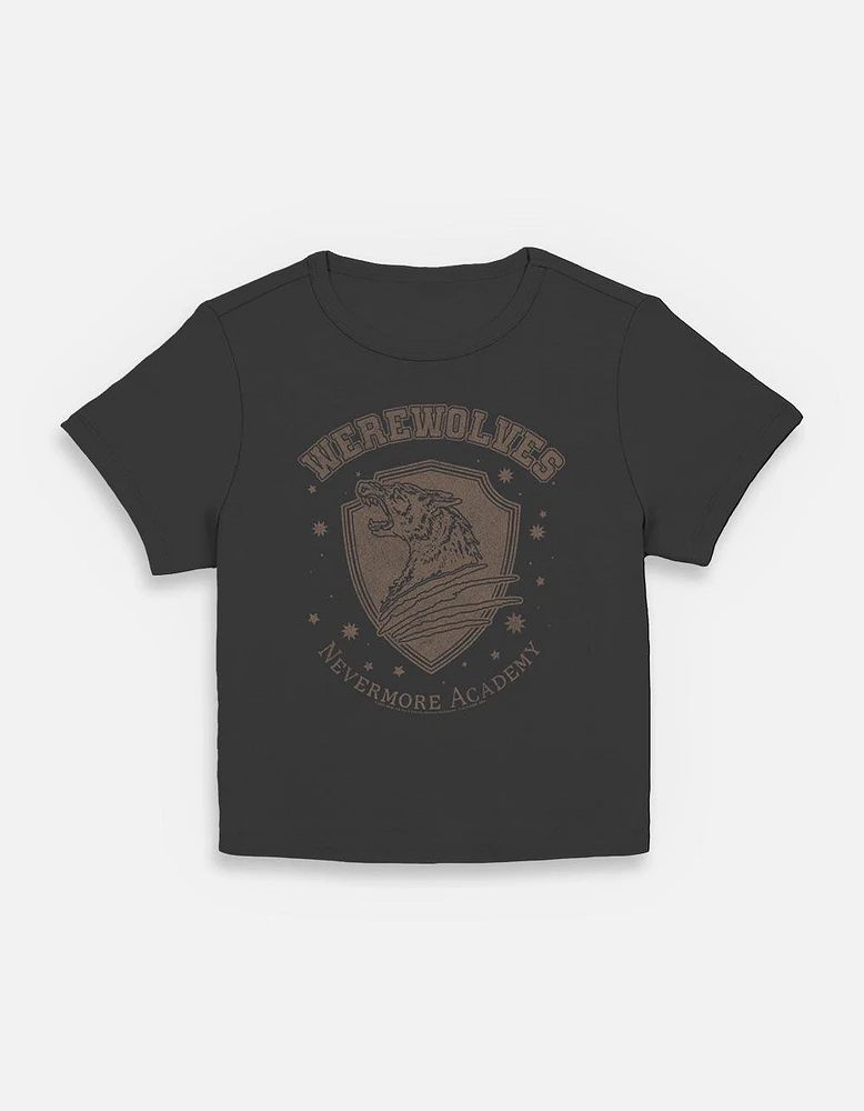 Wednesday Werewolves Academy Stamp Womens Baby T-Shirt