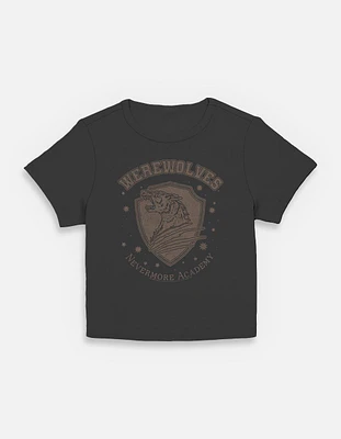 Wednesday Werewolves Academy Stamp Womens Baby T-Shirt