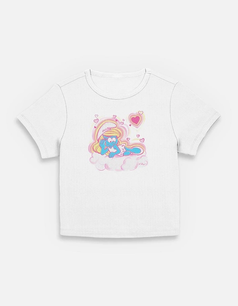 The Smurfs Airbrush Hearts Womens Baby T-Shirt