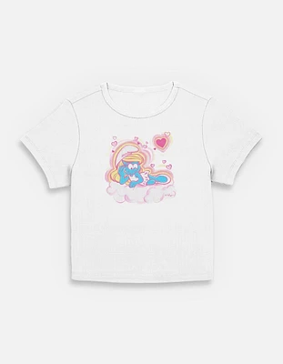 The Smurfs Airbrush Hearts Womens Baby T-Shirt