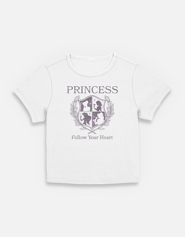 Disney Princesses Follow Your Heart Crest Womens Baby T-Shirt