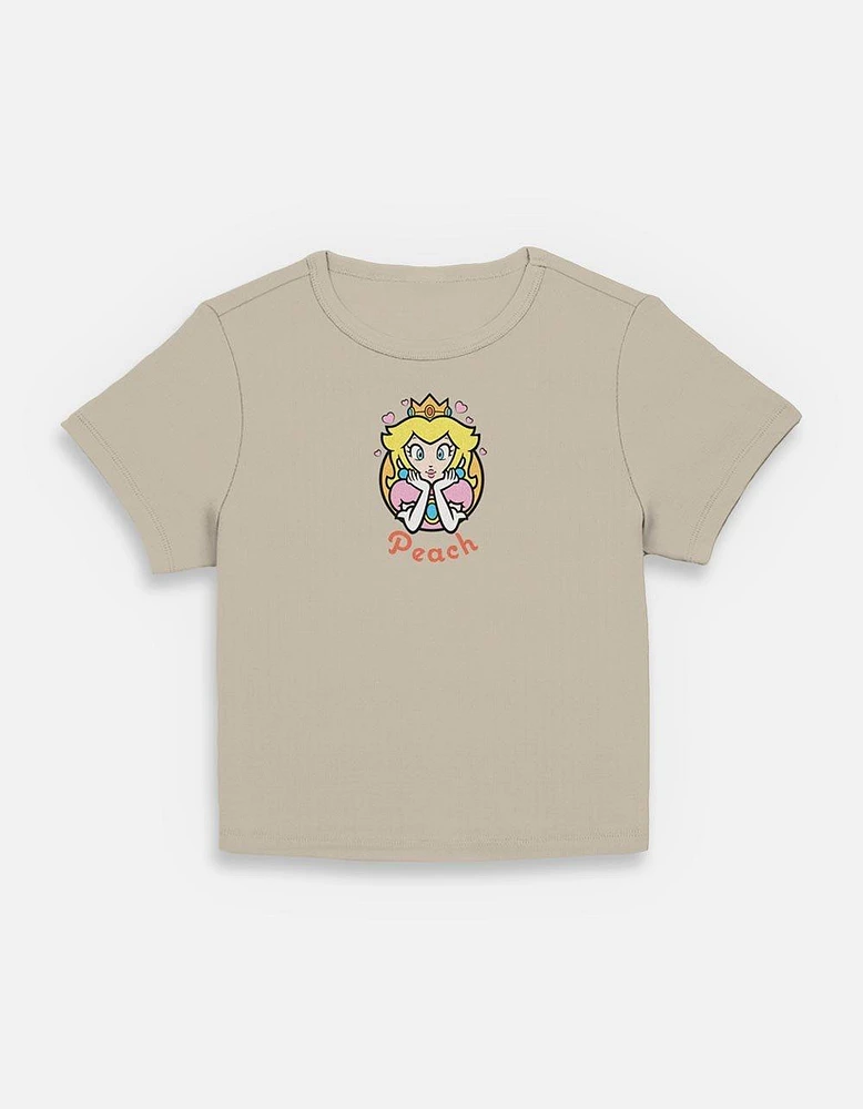 Nintendo Princess Peach Hearts Womens Baby T-Shirt