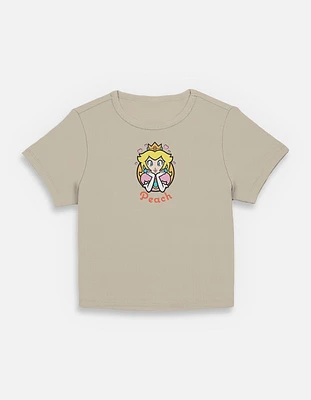 Nintendo Princess Peach Hearts Womens Baby T-Shirt