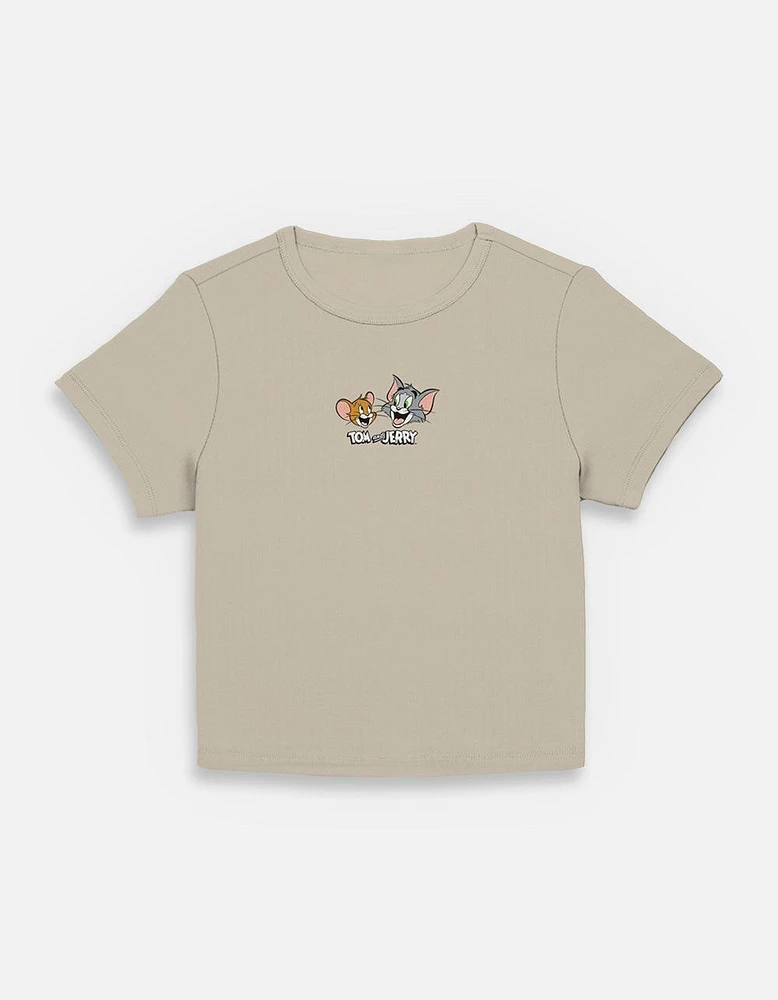Tom & Jerry Title Womens Baby T-Shirt