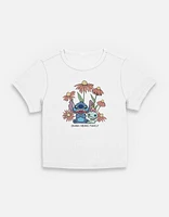Disney Lilo & Stitch Chibi Floral Womens Baby T-Shirt