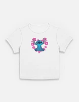 Disney Lilo & Stitch Flower Heart Womens Baby T-Shirt