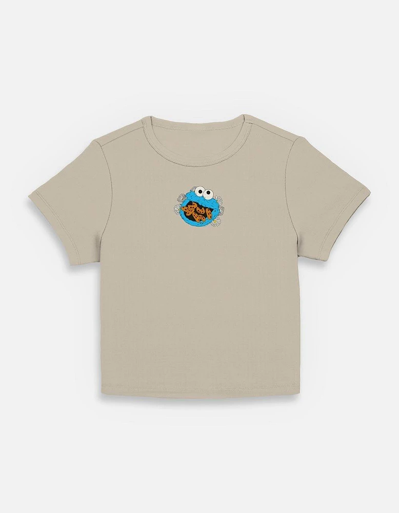 Sesame Street Cookie Monster Flowers Womens Baby T-Shirt
