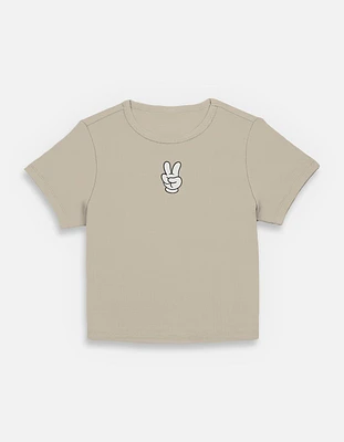 Disney Mickey Mouse Peace Up Womens Baby T-Shirt