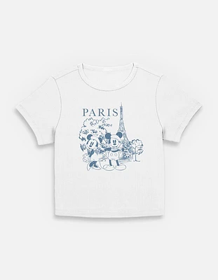 Disney Mickey Mouse & Minnie Couple Drawing Paris Womens Baby T-Shirt