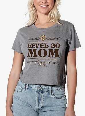Dungeons & Dragons Level 20 Mom Women's Crop Top T-Shirt