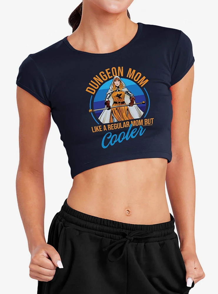 Dungeons & Dragons Dungeon Mom Cap Sleeve Baby Rib Women's Crop Top