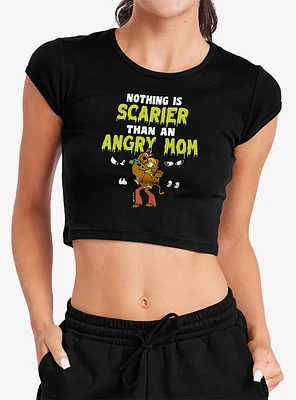 Scooby-Doo! Nothing Scarier Shaggy Cap Sleeve Baby Rib Women's Crop Top