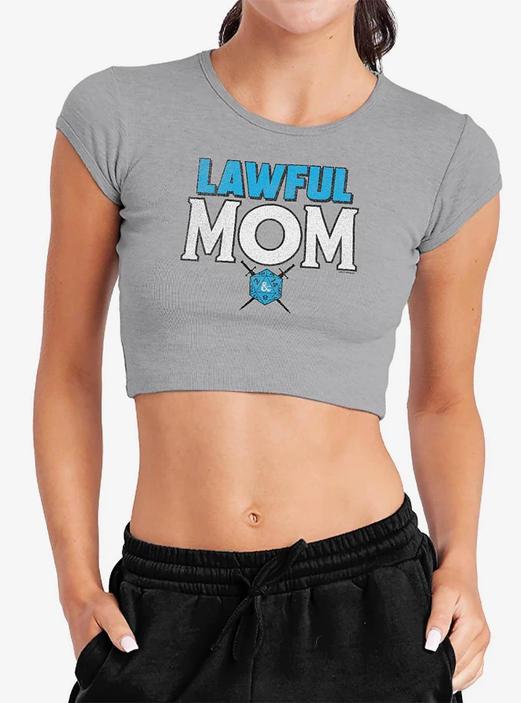Dungeons & Dragons Lawful Mom Cap Sleeve Baby Rib Women's Crop Top