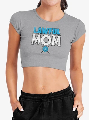Dungeons & Dragons Lawful Mom Cap Sleeve Baby Rib Women's Crop Top