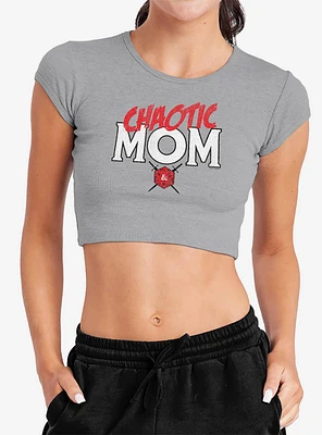 Dungeons & Dragons Chaotic Mom Cap Sleeve Baby Rib Women's Crop Top