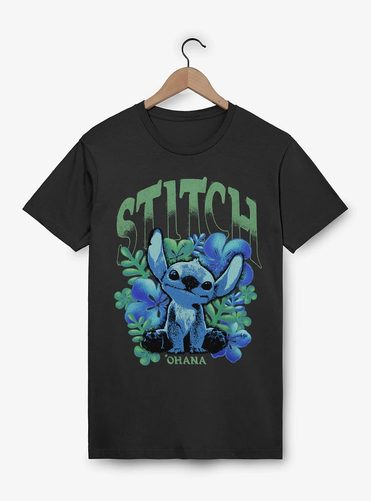 Disney Lilo & Stitch Dark Floral T-Shirt BoxLunch Web Exclusive