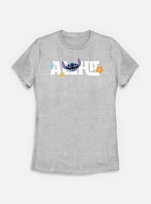 Disney Lilo & Stitch Live Action Aloha Face Womens T-Shirt