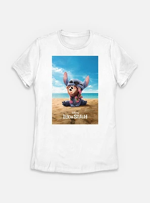 Disney Lilo & Stitch Live Action Beach Poster Womens T-Shirt
