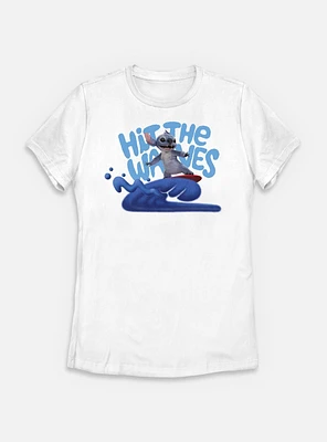 Disney Lilo & Stitch Live Action Hit The Waves Womens T-Shirt