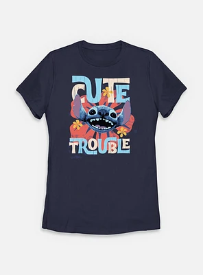 Disney Lilo & Stitch Live Action Cute Trouble Womens T-Shirt