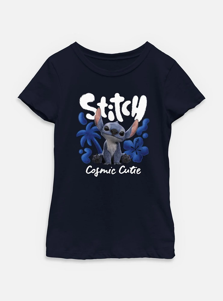 Disney Lilo & Stitch Live Action Cosmic Cutie Youth Girls T-Shirt
