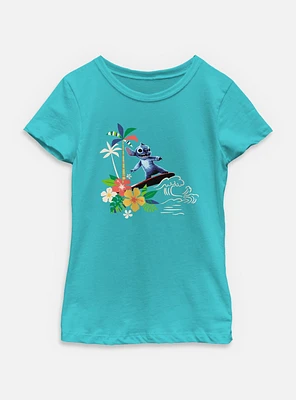 Disney Lilo & Stitch Live Action Surfing Vibes Youth Girls T-Shirt