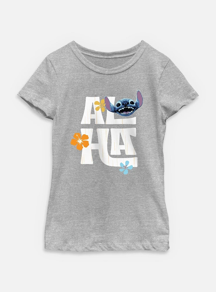 Disney Lilo & Stitch Live Action Aloha Flowers Youth Girls T-Shirt