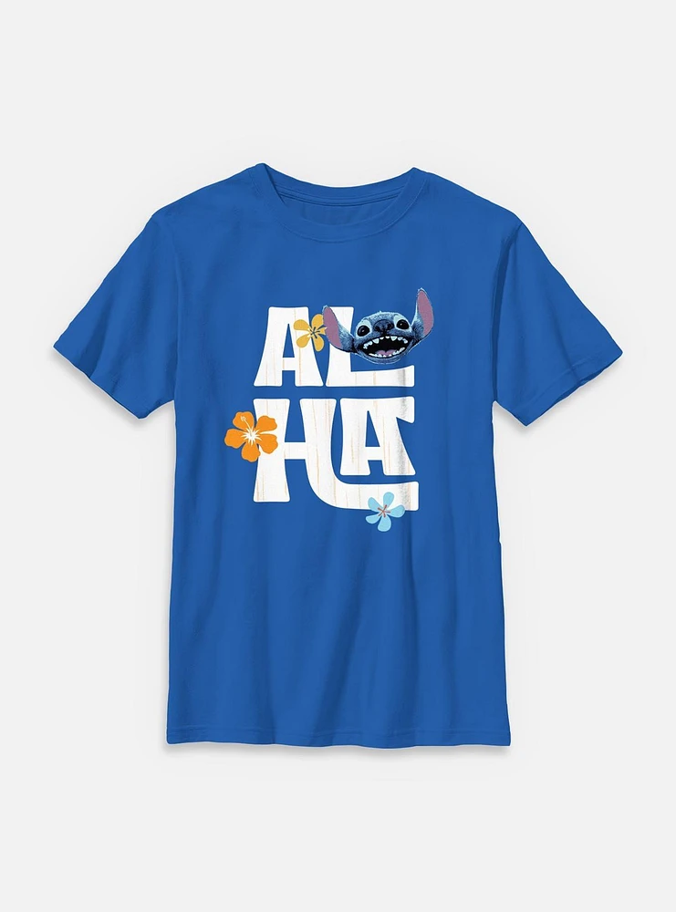Disney Lilo & Stitch Live Action Aloha Flowers Youth T-Shirt