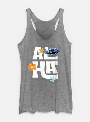 Disney Lilo & Stitch Live Action Aloha Flowers Womens Tank Top
