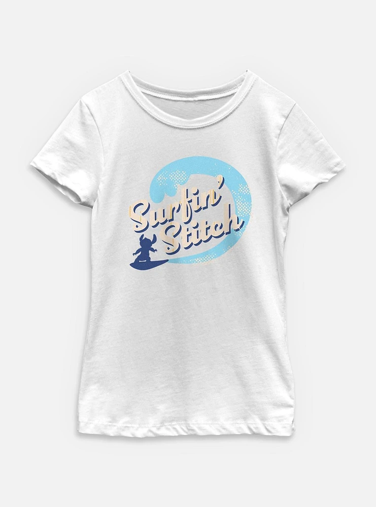 Disney Lilo & Stitch Live Action Surfing Youth Girls T-Shirt