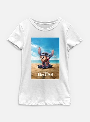 Disney Lilo & Stitch Live Action Beach Poster Youth Girls T-Shirt