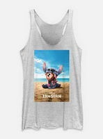 Disney Lilo & Stitch Live Action Beach Poster Womens Tank Top