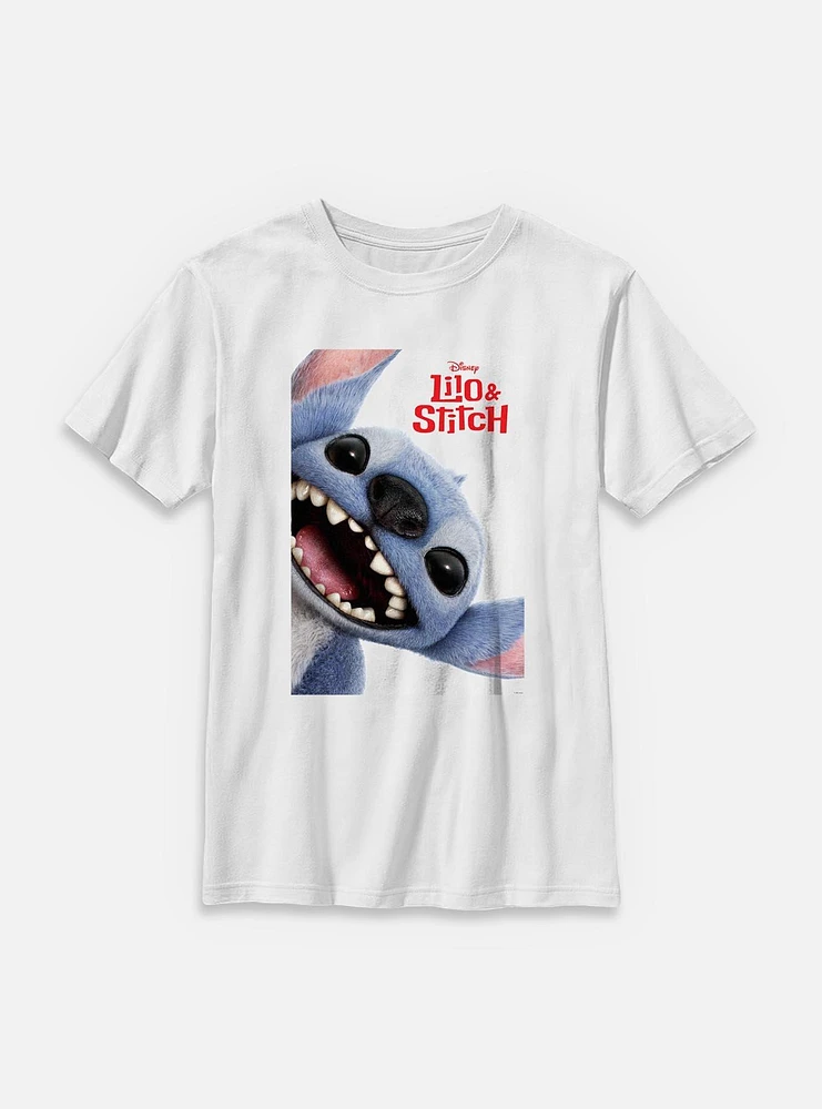Disney Lilo & Stitch Live Action Face Poster Youth T-Shirt