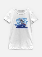 Disney Lilo & Stitch Live Action Hit The Waves Youth Girls T-Shirt