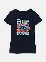 Disney Lilo & Stitch Live Action Cute Trouble Youth Girls T-Shirt