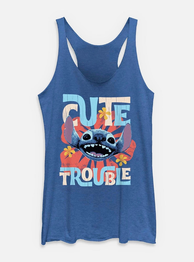 Disney Lilo & Stitch Live Action Cute Trouble Womens Tank Top