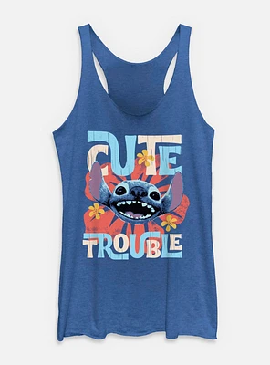 Disney Lilo & Stitch Live Action Cute Trouble Womens Tank Top