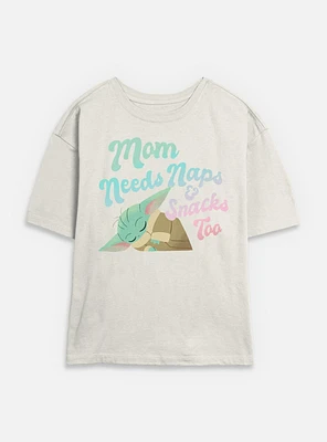 Star Wars The Mandalorian Mom Needs Naps And Snacks Too Womens Skimmer T-Shirt