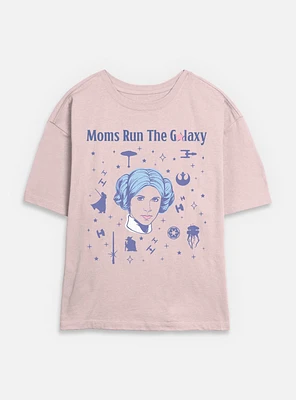 Star Wars Moms Run The Galaxy Womens Skimmer T-Shirt