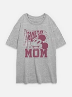 Disney Mickey Mouse Game Day Mom Womens Oversized T-Shirt