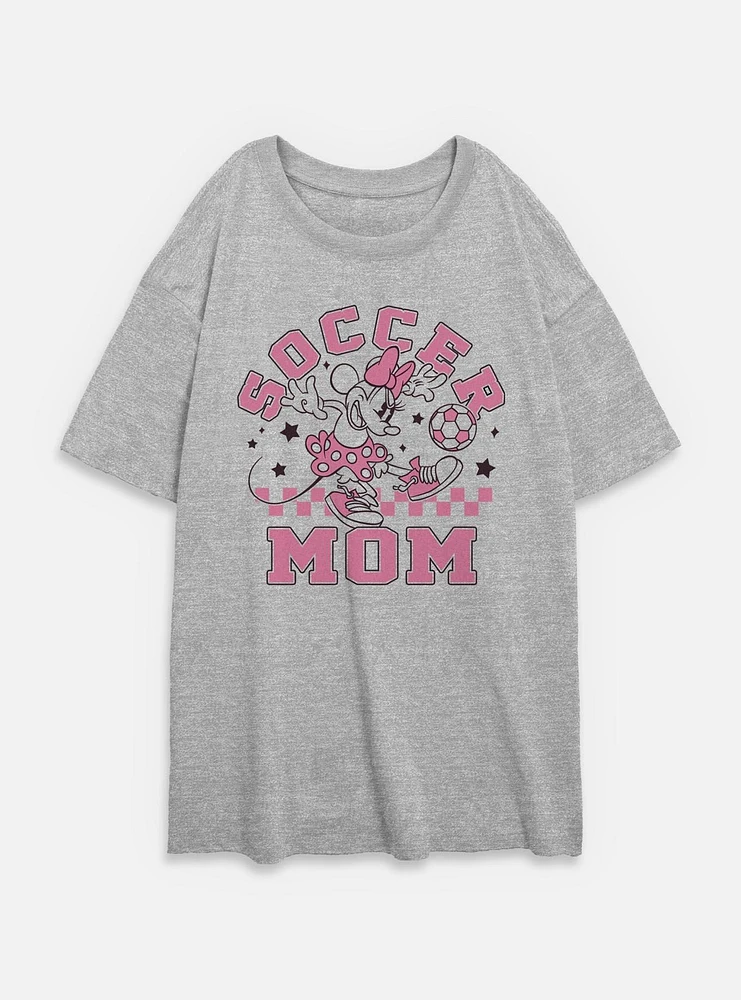 Disney Minnie Mouse Soccer Mom Womens Oversized T-Shirt